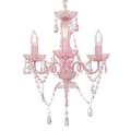 Miniatyrbillede 2 af 8: Lysekrone med perler rund 3 x E14 pink - Lysekrone - Lysekroner - Home & Living