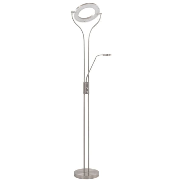 Gulvlampe 18 W dæmpbar 180 cm sølvfarvet - Standerlampe - Standerlamper - Home & Living