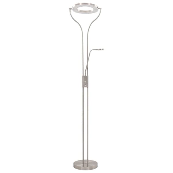Gulvlampe 18 W dæmpbar 180 cm sølvfarvet - Standerlampe - Standerlamper - Home & Living