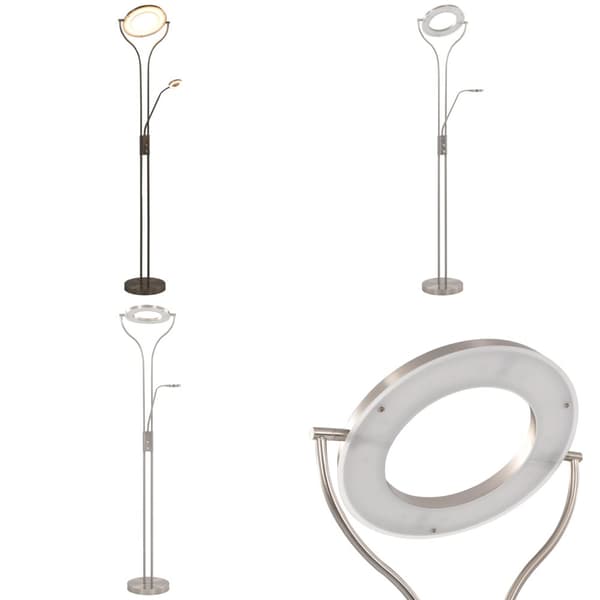 Gulvlampe 18 W dæmpbar 180 cm sølvfarvet - Standerlampe - Standerlamper - Home & Living