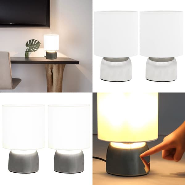 Bordslampor 2 st touch-knapp vit E14 - Bordslampa - Bordslampor - Home & Living