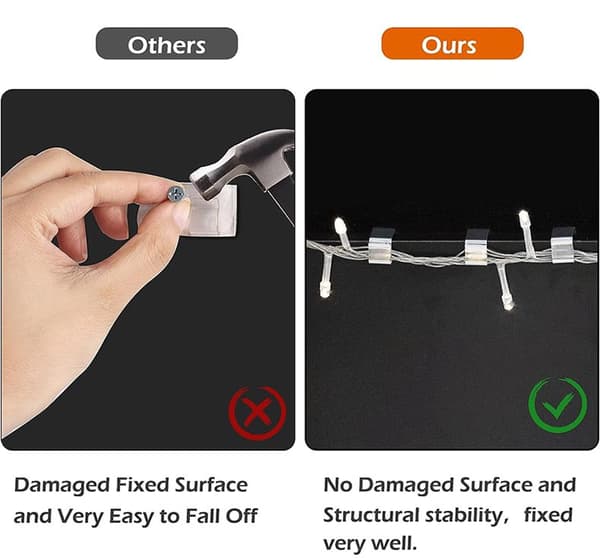 INF Mini Outdoor String Light Clips 50-Pak