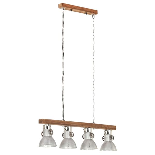 industriel loftlampe E27 mangotræ sølvfarvet