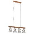 Miniatyrbillede 3 af 8: industriel loftlampe E27 mangotræ sølvfarvet