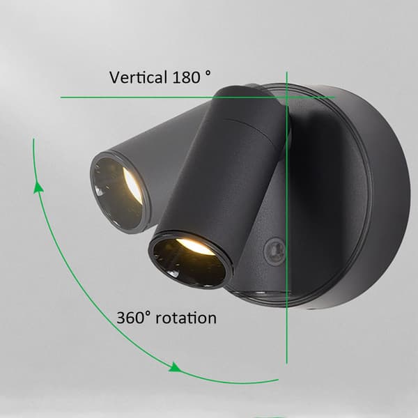 Magnetisk Vägglampa med uppladdningsbart batteri - Svart
