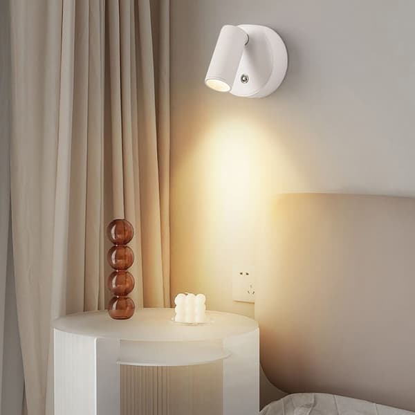 Magnetisk vegglampe med oppladbart batteri - hvit