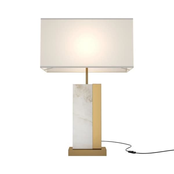 Maytoni Bianco Modern bordslampa med mässingsskärm E27