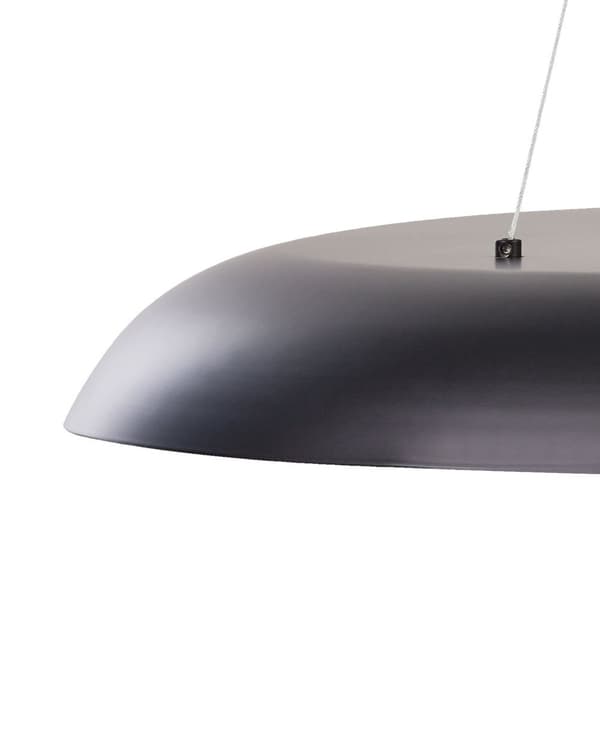 Pendel lampe Sort Metal ø 60 cm Industriel Design Rund Spisebordspendel Køkken Metallampe med Hængelampe til Spisebord