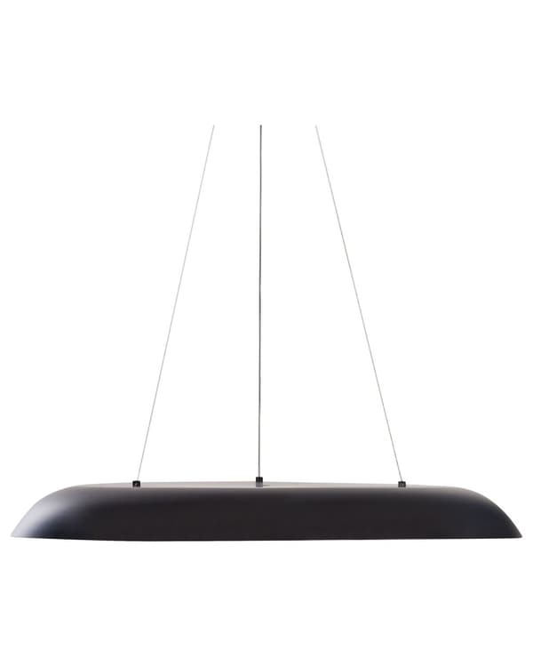 Pendel lampe Sort Metal ø 60 cm Industriel Design Rund Spisebordspendel Køkken Metallampe med Hængelampe til Spisebord