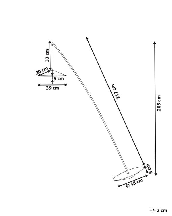 Gulvlampe Svart Metall Rund Base Konisk Skjerm Vippbar Base LED Omgivelseslys Stue Belysning