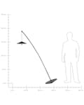 Miniatyrbilde 9 av 10: Gulvlampe Svart Metall Rund Base Konisk Skjerm Vippbar Base LED Omgivelseslys Stue Belysning