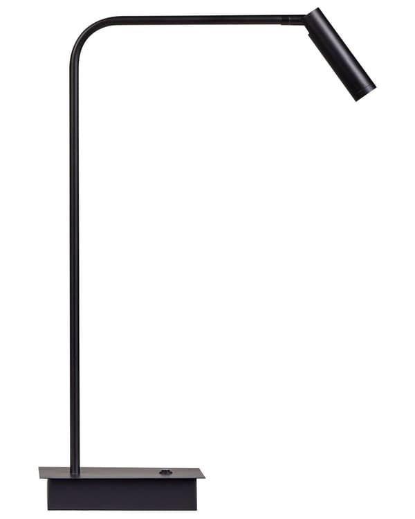 Skrivebordslampe LED-lampe Metall Svart med Sokkel Justerbar Skjerm Lys Kontor Studie Moderne