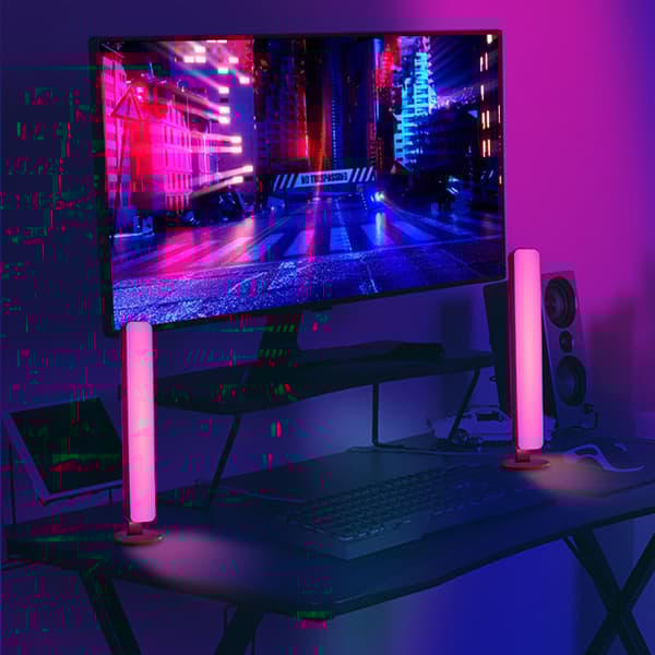 Ljudstyrd RGB-lampa med fjärrkontroll 2-pack