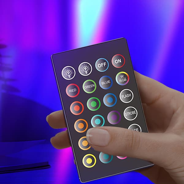 Lydstyret RGB-lampe med fjernbetjening