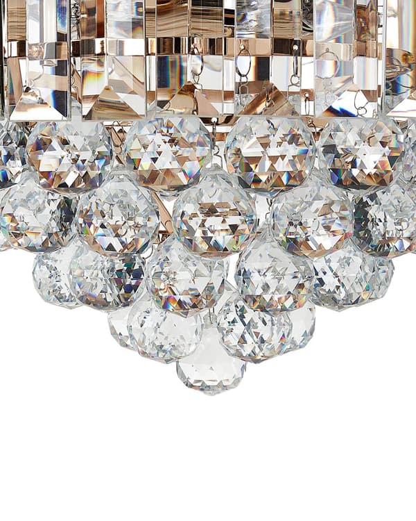 Lysekrone Gull Metall ⌀ 40 cm Pendellampe Lampe Glasskrystall Glamour stil