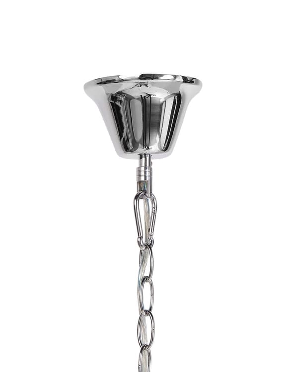 Lysekrone Jern Kromfinish Pendellampe med krystaller Stue Spisestue Belysning Glamour stil