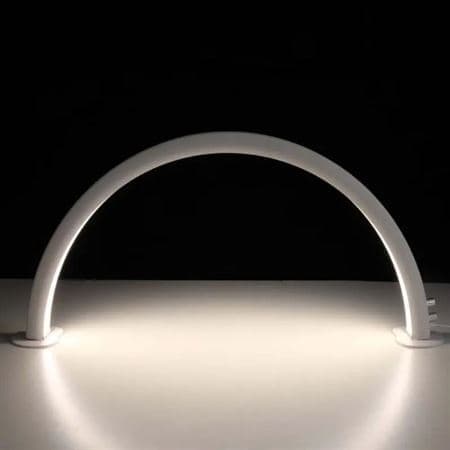 UNIQ halvmåne bue bordlampe til manicure / øjenvipper forlængelser - hvid