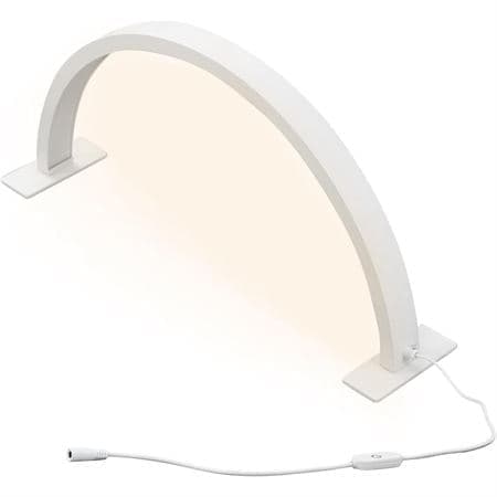 UNIQ halvmåne bue bordlampe til manicure / øjenvipper forlængelser - hvid