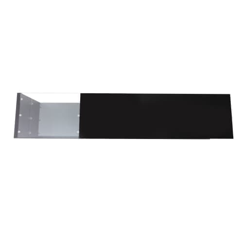 170cm TV-möbel med LED och glasvägg - 2 lådor - Svart