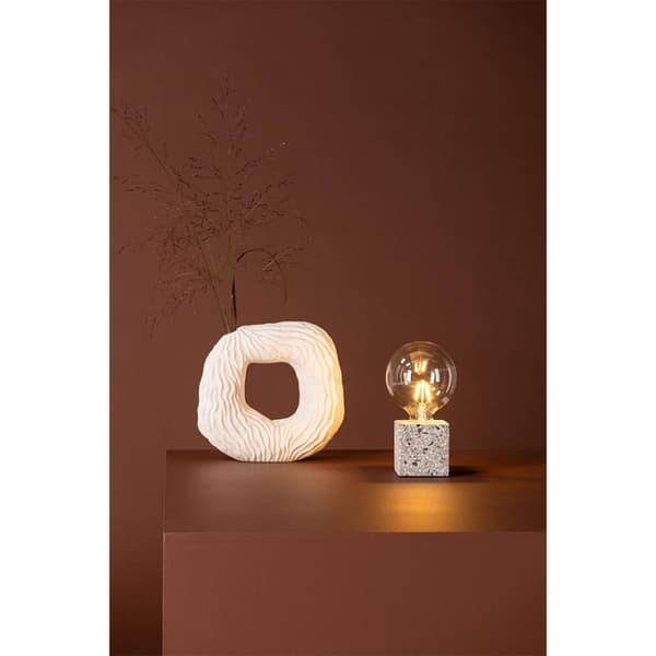 Rilche belysning bordlampe 9x9x9cm hvid.