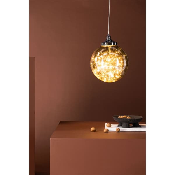 Lemans belysning taklampa 30x30x40cm røgfarvet glas.