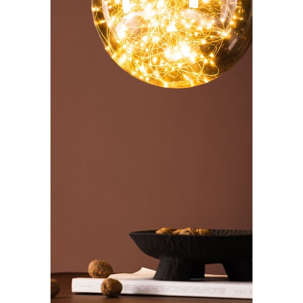 Lemans belysning taklampa 30x30x40cm røgfarvet glas.