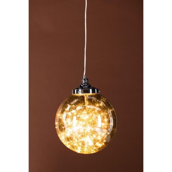 Lemans belysning taklampa 30x30x40cm røgfarvet glas.