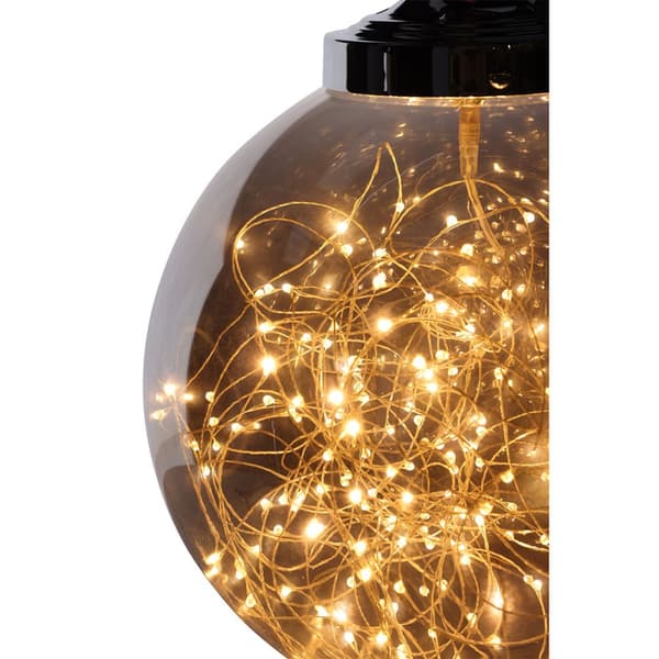 Lemans belysning taklampa 30x30x40cm røgfarvet glas.