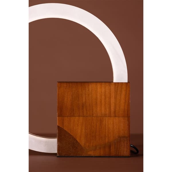 Brive belysning bordlampe 30x6x30cm valnøttfarget.