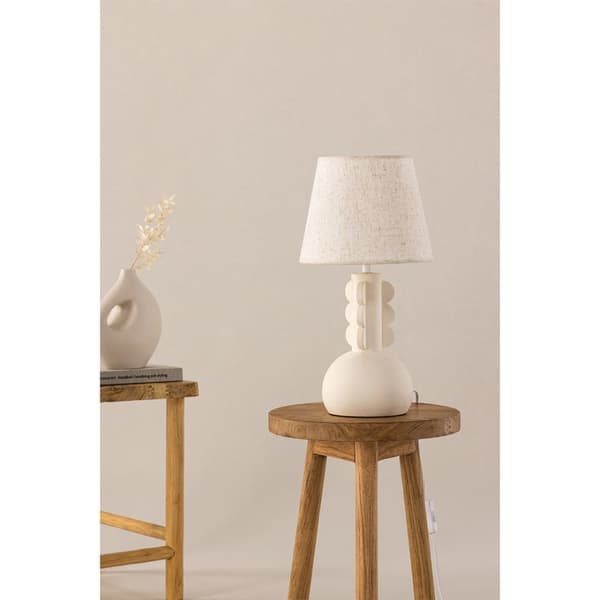 Mellerud belysning bordlampe 23x23x43cm beige.