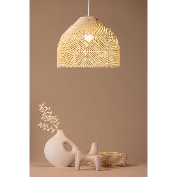Brivela belysning pendel lys 35x35x27cm natur.