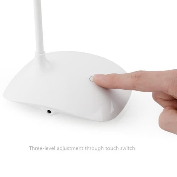 LED-bordslampa Läser 3 ljusstyrkanivåer Uppladdningsbar flexibel LED-lampa sänglampa USB-peksensor