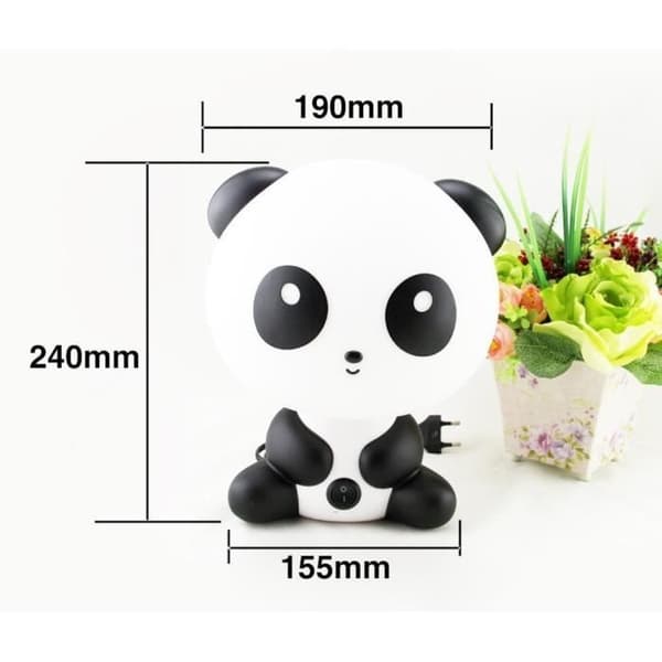 Sänglampa - Barn - Panda - Plast - Elektrisk - 1 glödlampa