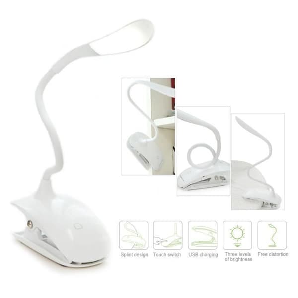 LED-bordslampa - Märke - Modell - Flexibel och justerbar - USB-uppladdningsbar - 3 ljusnivåer
