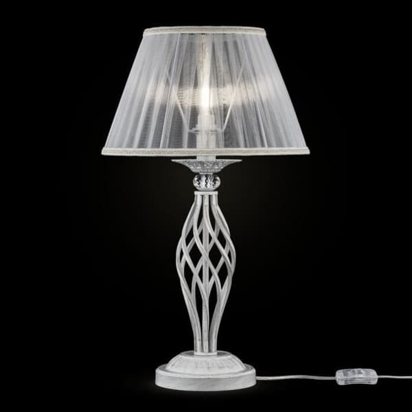 Grace White bordslampa med guld och kristall, 1 lampa, E14