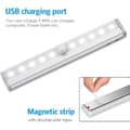 Miniatyrbild 3 av 4: 3st rörelsesensorlampa, USB uppladdningsbar LED-nattlampa för skåp Garderob Köksgarderob Entré hall (vit)