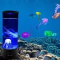 Miniatyrbild 3 av 4: Novelty Jellyfish LED Lava Lamp - med fjärrkontroll och 16 färger - Aquarium Style Mood Lamp