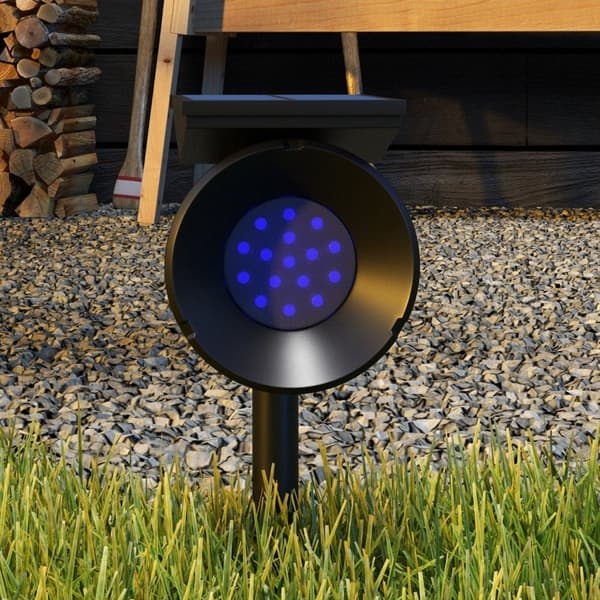 Rootz Solar Lights Paket med 2 - Trädgårdslampor - Utomhusbelysning - Atmosfäriska och levande färger - Långvarig belysning - 10,6L x 15W x 38H cm - P