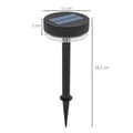Miniatyrbild 3 av 10: Rootz Solar Garden Lights - Utomhus LED-lampor - Vattentäta trädgårdslampor - Varmvitt ljus - 10-12h Drifttid - Ø13 x 39,5H cm - Svart