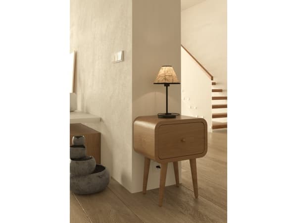 EGLO OXPARK BORD H415 E27 BAMBU BLAD LJUS