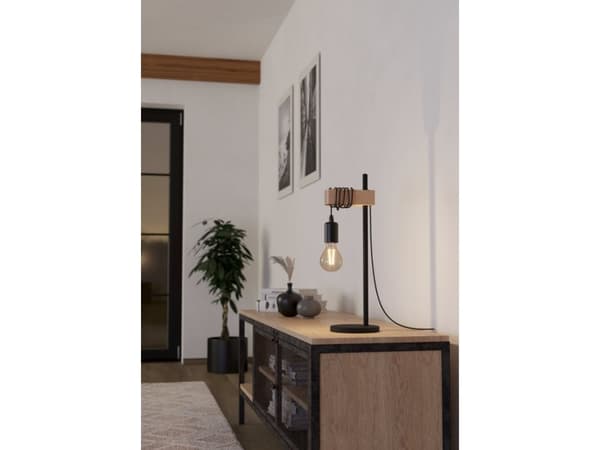 EGLO TOWNSHEND Bordslampa - Ekfärgad & Svart