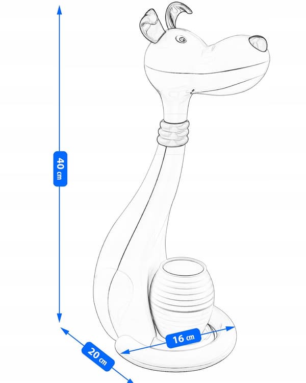Hunde LED skrivebordslampe