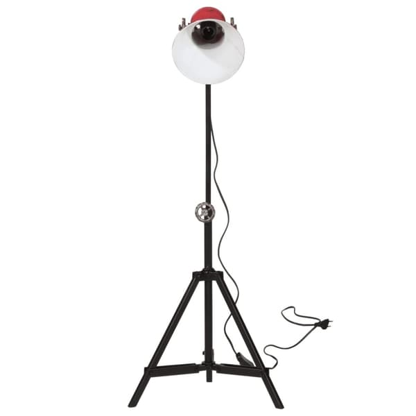 vidaXL gulvlampe 25 W 35x35x65/95 cm E27 rustik rød