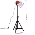 Miniatyrbillede 11 af 11: vidaXL gulvlampe 25 W 35x35x65/95 cm E27 rustik rød