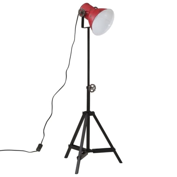 vidaXL gulvlampe 25 W 35x35x65/95 cm E27 rustik rød