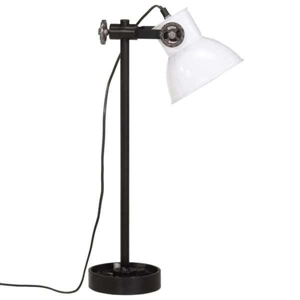 vidaXL Skrivebordslampe 25 W hvit 15x15x55 cm E27