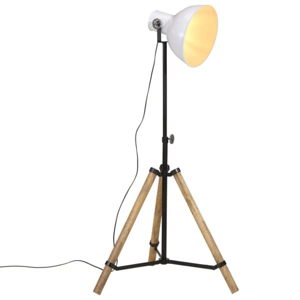 vidaXL gulvlampe 75x75x90-150 cm 25 W E27 hvid