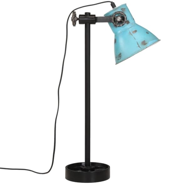 vidaXL skrivebordslampe 25 W 15x15x55 cm E27 rustik blå