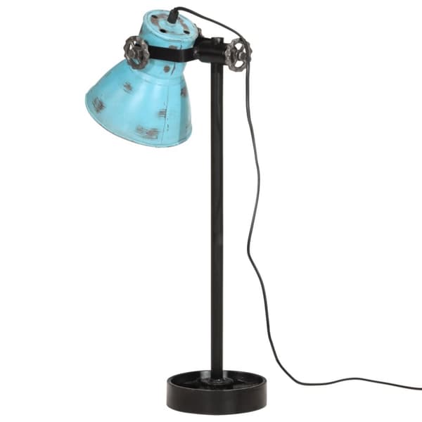 vidaXL skrivebordslampe 25 W 15x15x55 cm E27 rustik blå