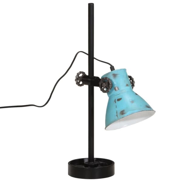 vidaXL skrivebordslampe 25 W 15x15x55 cm E27 rustik blå